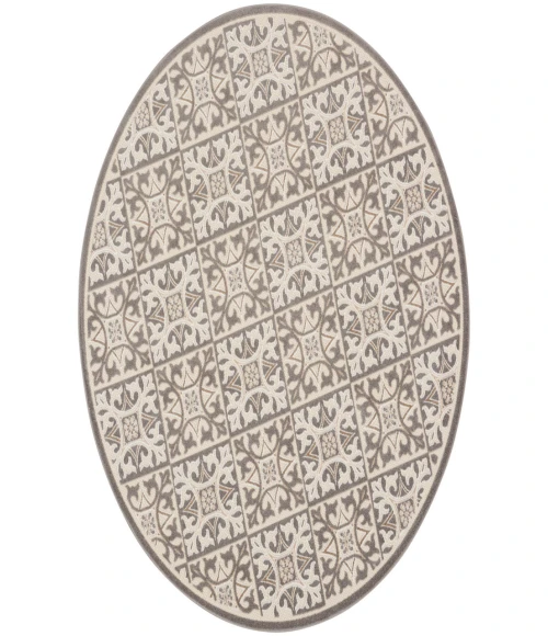 Nourison Aloha Ivory Grey ALH34 7’10” Round Rug