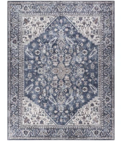 Nourison Home New Concept Washables SR104 Navy Ivory 9 ft. 2 in. X 12 ft. Area Rug