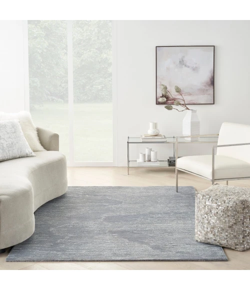 Michael Amini Ma30 Star Area Rug SMR02 Blue 5'3" x 7'3"