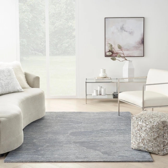 Michael Amini Ma30 Star Area Rug SMR02 Blue 5'3" x 7'3"