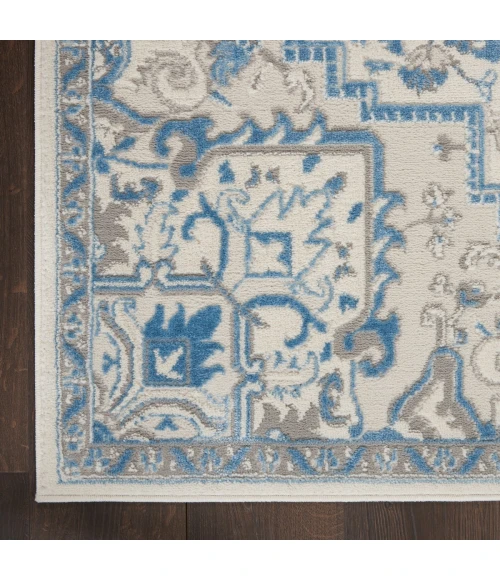 Nourison Elation Area Rug ETN10 Ivory Blue 7'10" x 9'10"