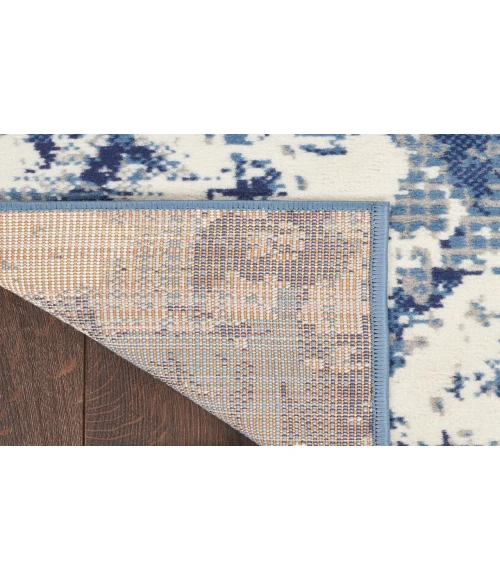 Nourison Grafix Navy Blue GRF38 7 ft. 10 in. X 9 ft. 10 in. Rectangle Rug