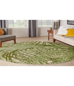 Nourison Home Aloha ALH41 Ivory Green 7 ft. 10 in. Round Area Rug