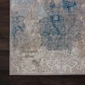 Nourison Karma Runner Area Rug KRM07-Ivory/Light Blue
