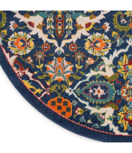 Nourison Allur Area Rug ALR03 Navy Multicolor