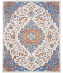 Nourison Home Elation ETN09 Ivory Blue 7 ft. 10 in. X 9 ft. 10 in. Area Rug