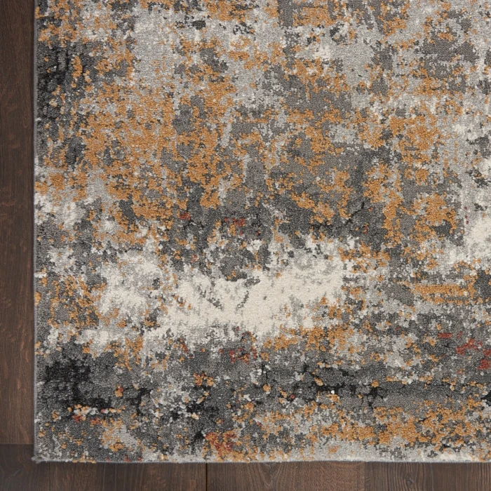Nourison Tangra Grey/Multi TNR03 4 ft. X 6 ft. Rect. Rug