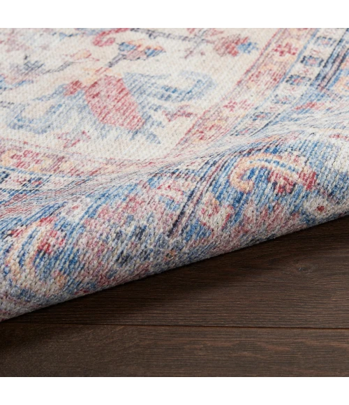 Nicole Curtis Machine Washable Series 1 Area Rug SR104 Blue/Multi 2' x 4'