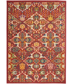 Nourison Home Allur ALR03 Red Multicolor 5 ft. 3 in. X 7 ft. 3 in. Area Rug
