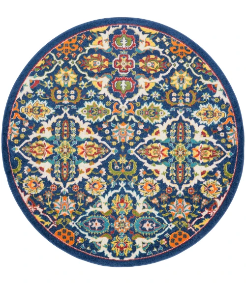 Nourison Allur Area Rug ALR03 Navy Multicolor