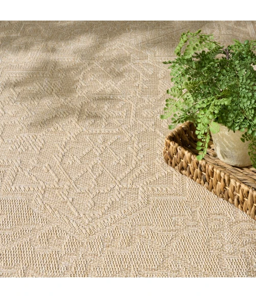 Nourison Tulum Cream TLM05 4 ft. X 6 ft. Rect. Rug