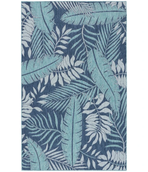 Nourison Garden Oasis Navy GOA02 4 ft. X 6 ft. Rectangle Rug