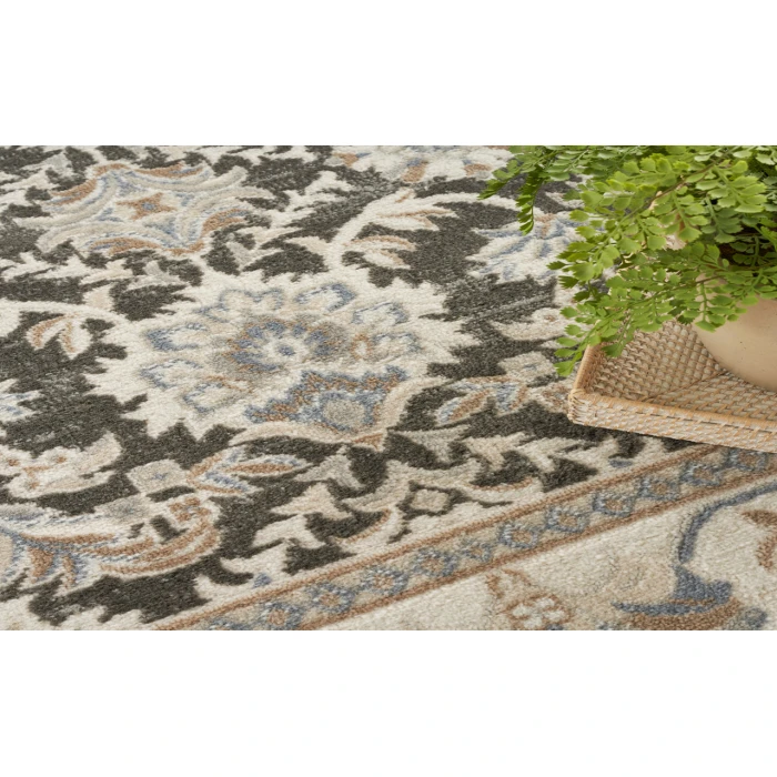 Nourison Serenity Home Ivory Grey Blue SRH02 9 ft. X 12 ft. Rectangle Rug