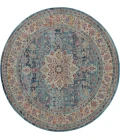 Nourison Vintage Kashan Round Area Rug VKA01-Blue