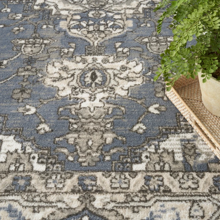 Nourison Quarry Blue QUA05 8 ft. X 10 ft. Rect. Rug