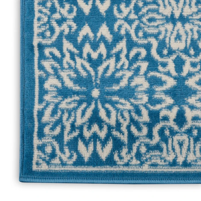 Nourison Jubilant Runner Area Rug JUB06-Ivory/Blue