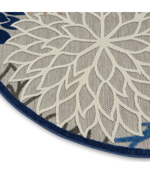 Nourison Aloha Round Area Rug ALH05-Blue/Multicolor