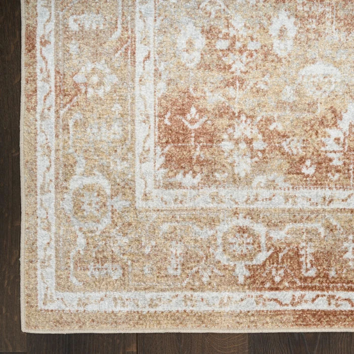 Nourison Astra Machine Washable Rust Multicolor ASW11 2 ft. X 6 ft. Rect. Rug
