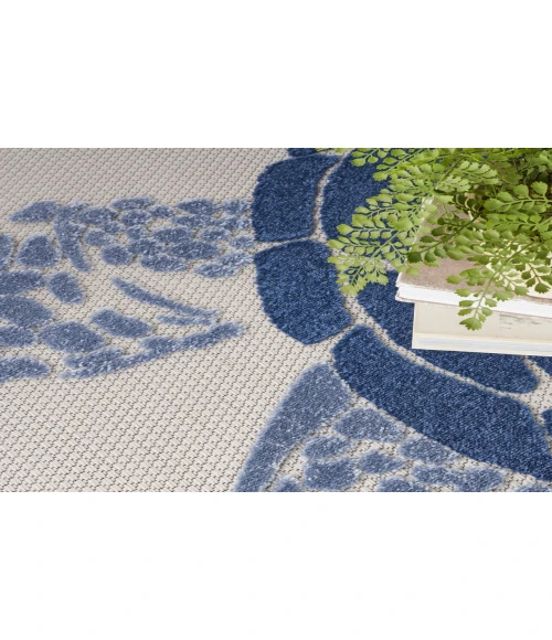 Nourison Aloha Navy Blue ALH27 9 ft. X 12 ft. Rectangle Rug