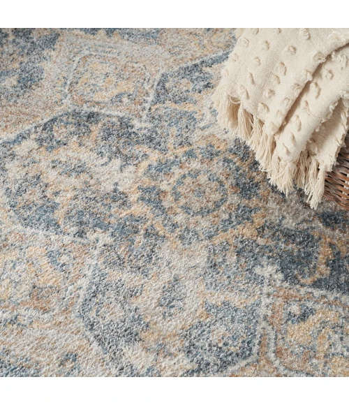 Nourison Astra Machine Washable Area Rug ASW12 Grey/Blue