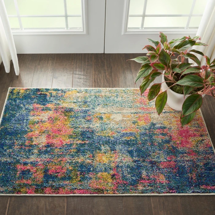 Nourison Celestial Area Rug CES09-Blue/Yellow