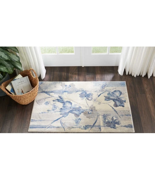 Nourison Somerset Area Rug ST18-Ivory/Blue