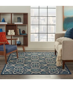 Nourison Home Caribbean CRB02 Navy 3 ft. 11 in. X 5 ft. 11 in. Area Rug