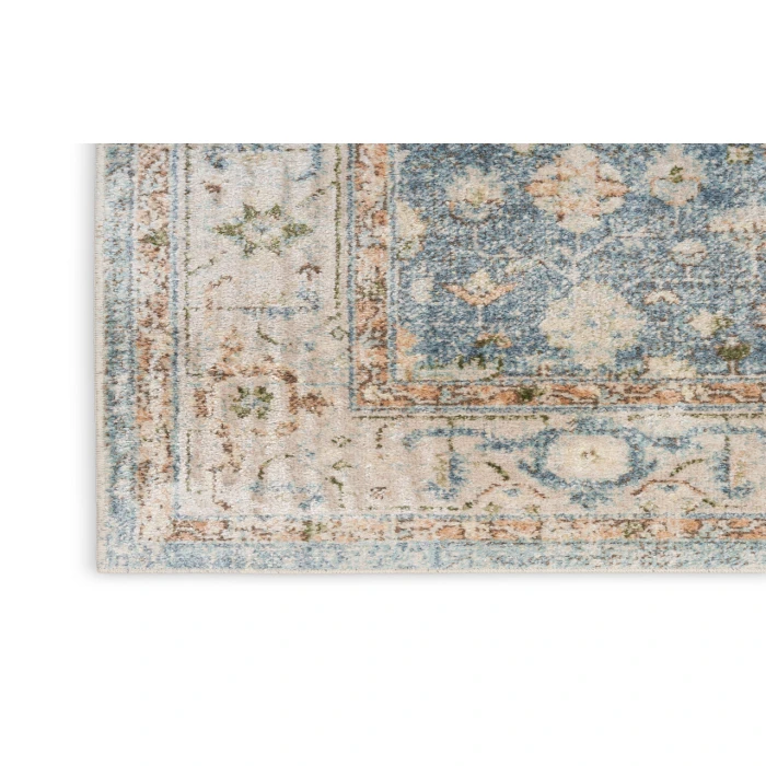 Nourison Astra Machine Washable Silver Blue ASW11 9 ft. X 12 ft. Rectangle Rug