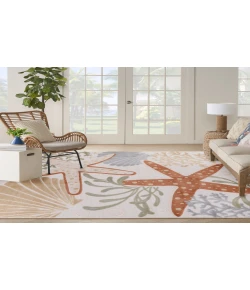 Nourison Home Aloha ALH24 Ivory Multicolor 7 ft. 10 in. X 10 ft. 6 in. Area Rug