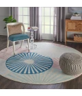 Nourison Grafix Round Area Rug GRF20-Ivory/Multi
