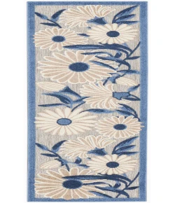 Nourison Home Aloha ALH33 Blue Grey 2 ft. X 6 ft. Area Rug