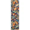 Nourison Home Allur ALR09 Navy Multicolor 2 ft. 3 in. X 7 ft. 6 in. Area Rug