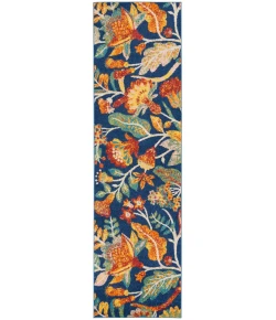 Nourison Home Allur ALR09 Navy Multicolor 2 ft. 3 in. X 7 ft. 6 in. Area Rug