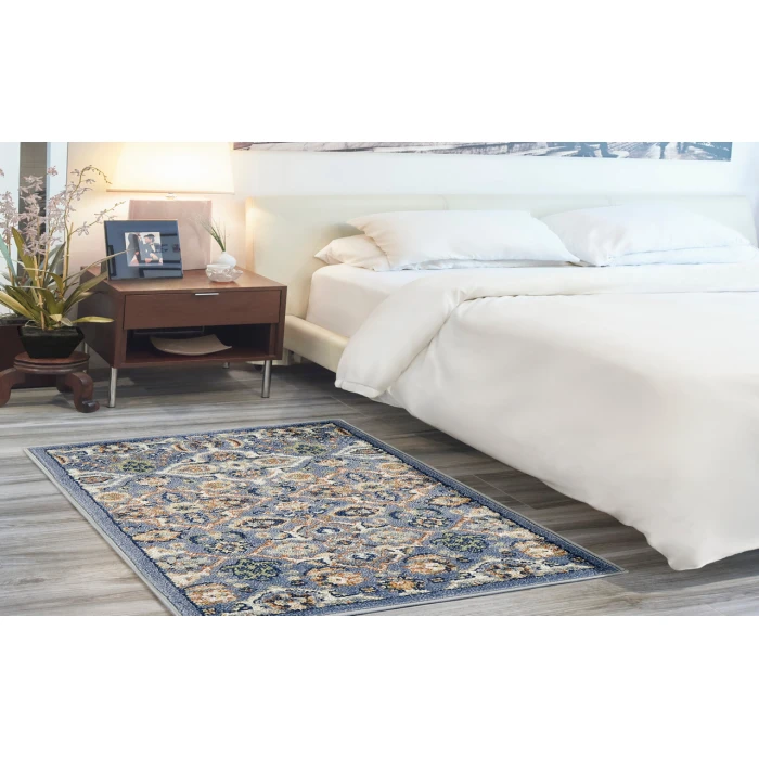 Nourison Allur Light Blue ALR03 3 ft. X 5 ft. Rectangle Rug