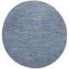Nourison Home Nourison Essentials NRE01 Blue/Grey 4 ft. Round Area Rug