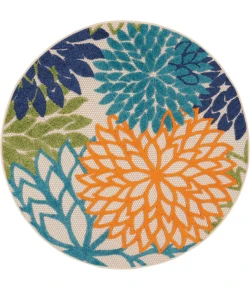 Nourison Home Aloha ALH05 Multicolor 4 ft. Round Area Rug