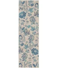 Nourison Tranquil Runner Area Rug TRA02-Ivory/Light Blue