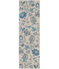 Nourison Home Tranquil TRA02 Ivory/Light Blue 2 ft. 3 in. X 7 ft. 3 in. Area Rug