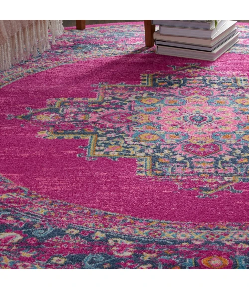 Nourison Passion Round Area Rug PSN03-Fuchsia
