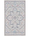 Nicole Curtis Machine Washable Series 1 Ivory Blue SR110 2 ft. X 3 ft. 9 in. Rectangle Rug