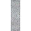 Nourison Home New Concept Washables SR104 Light Grey Blue 2 ft. 2 in. X 10 ft. Area Rug