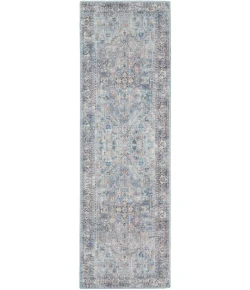 Nourison Home New Concept Washables SR104 Light Grey Blue 2 ft. 2 in. X 10 ft. Area Rug