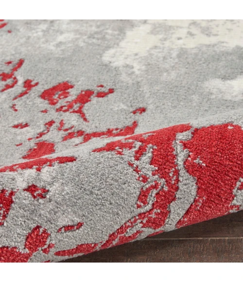 Nourison Twilight Area Rug TWI21 Grey/Red 2'3" x 3'