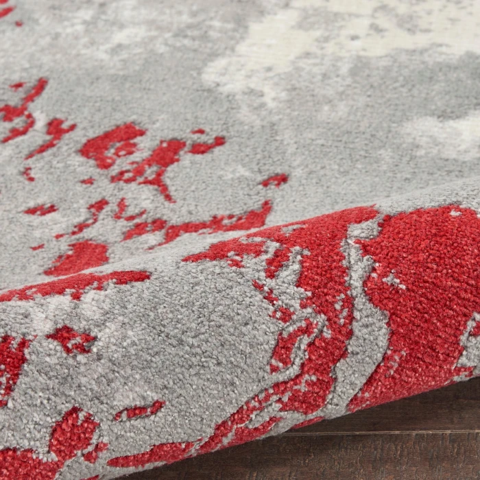 Nourison Twilight Area Rug TWI21 Grey/Red 2'3" x 3'