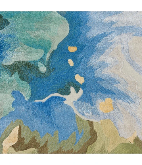 Nourison Prismatic Area Rug PRS16 Seafoam 3'9" x 5'9"