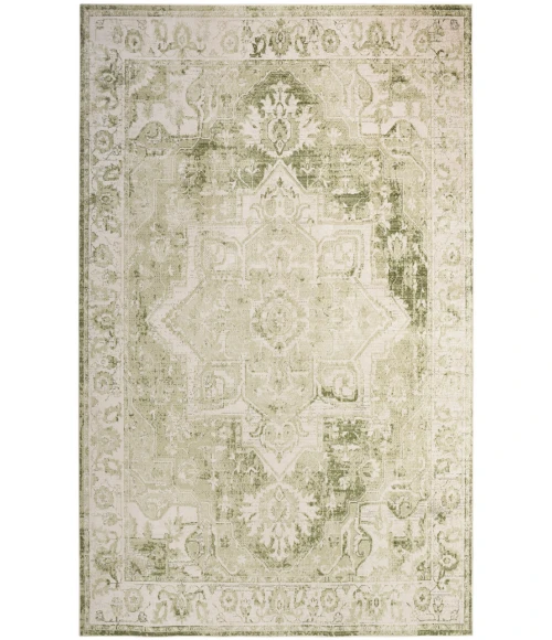 Nourison Astra Machine Washable Ivory Green ASW12 6 ft. 7 in. X 9 ft. Rectangle Rug