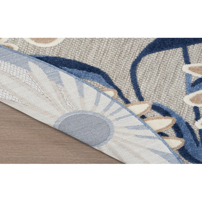 Nourison Aloha Blue Grey ALH33 5 ft. 3 in. Round Rug