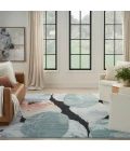 Nourison Silk Shadows Blue Pink SHA25 8 ft. X 10 ft. Rect. Rug