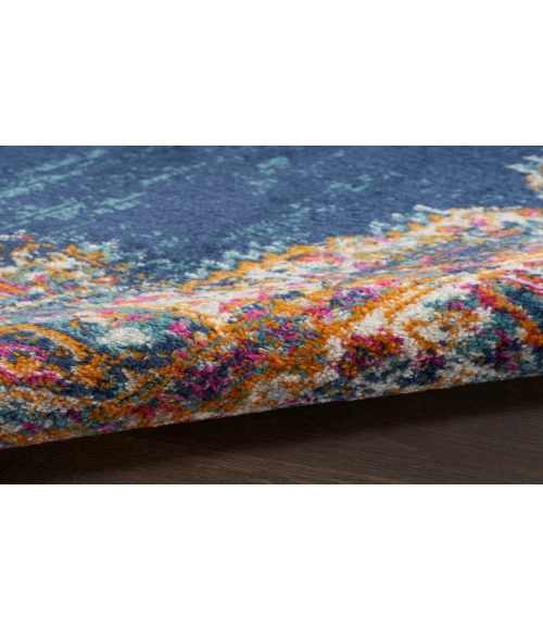 Nourison Passion Navy PSN03 2 ft. 2 in. X 10 ft. Rectangle Rug