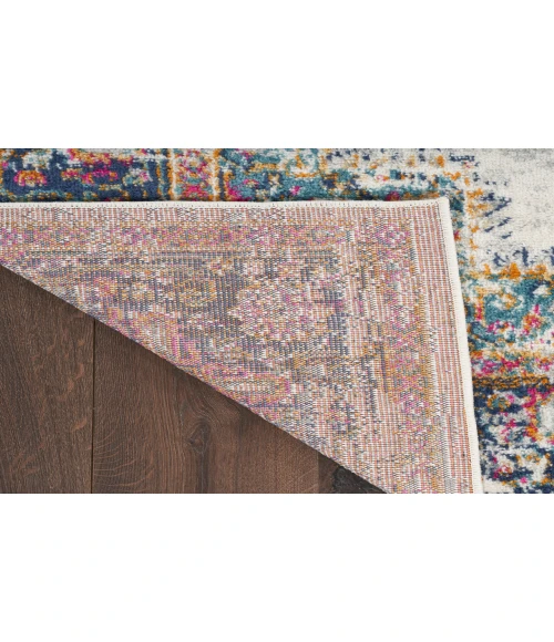 Nourison Passion Ivory Blue PSN03 2 ft. 2 in. X 10 ft. Rectangle Rug